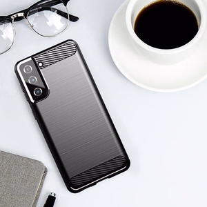 Carbon Case Joustava kansi TPU Asia Samsung Galaxy S21+ 5G (S21 Plus 5G) sininen
