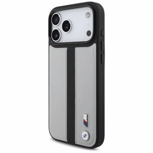 BMW M Perforated Stripe Logo MagSafe Suojakuori iPhone 17 Pro Max:lle - Harmaa