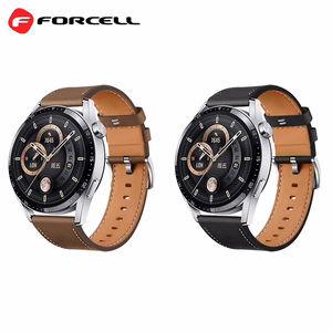 Strap to Samsung Galaxy Watch Forcell F-Design FS21 holes eco-friendly leather 22 mm black