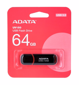 ADATA 64GB DashDrive UV150 USB-muistitikku USB Type-A 3.2 Gen 1 (3.1 Gen 1) musta