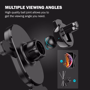 Crong Gravity Auto-Lock painovoimatoiminen autopuhelinpidike 4.7–6.5" puhelimille, musta