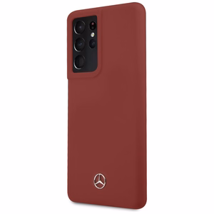 Mercedes Silicone Line Case for Samsung Galaxy S21 Ultra - Red