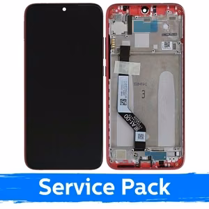LCD-näyttö yhteensopiva Xiaomi Redmi Note 7 (Note 7 Pro) kehyksellä / Nebula Red / (Service Pack)