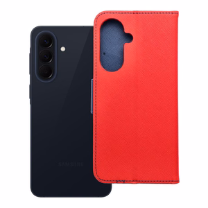 Flip-suojakuori Samsung A57:lle Fancy Book punainen / laivastonsininen