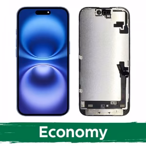 LCD-näyttö yhteensopiva iPhone 16:lle musta (INCELL / Economy) /*irrotettava IC*/