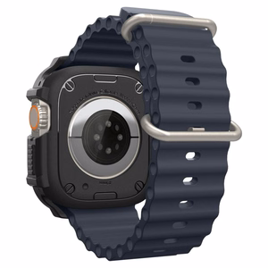 Spigen Rugged Armor -suojakuori Apple Watch Ultra 49 mm -mallille, mattamusta
