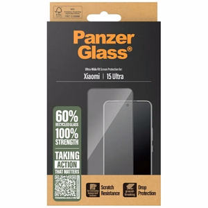 PanzerGlass Ultra-Wide Fit Tempered Glass w. Black Frame for Xiaomi 15 Ultra