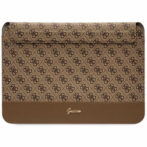 Guess 4G Stripe Metal Logo case for a 14" laptop - brown