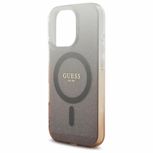 Guess IML Glitter Gradient MagSafe Suojakuori iPhone 16 Pro:lle - ruskea