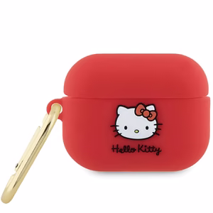 Hello Kitty Silicone 3D Kitty Head suojakuori AirPods Pro 2 (2022/2023):lle - fuksia