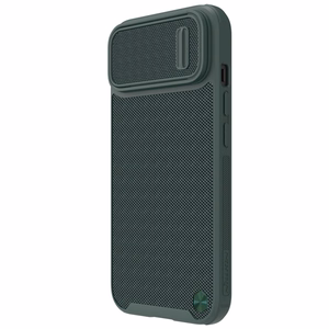 Nillkin Textured S Case iPhone 14 Pro Max panssaroitu suojus, jossa kameran suojus tummanvihreä