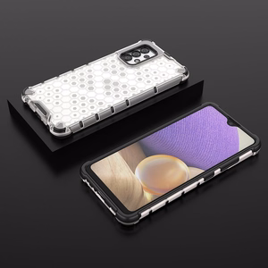 Honeycomb case armored cover with a gel frame for Samsung Galaxy A13 5G transparent