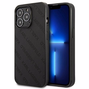 Karl Lagerfeld Perforated Allover Suojakuori iPhone 13 Pro Max 6.7" - Musta