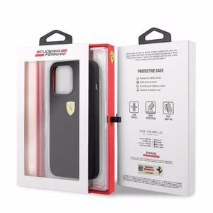 Ferrari FESSIHMP13XBK iPhone 13 Pro Max 6.7" musta/musta kova Silikoninen Suojakuori MagSafe