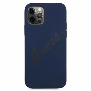 Guess GUHCP12MLSVSBL iPhone 12/12 Pro 6.1" blue/blue hardcase Script Vintage