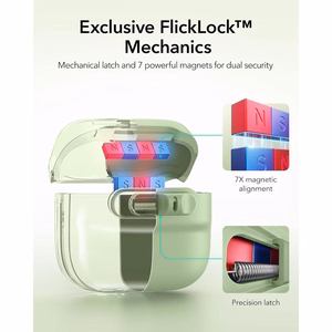 ESR Pulse HaloLock MagSafe  Apple AirPods 4 / 5 kuori, vaaleanvihreä