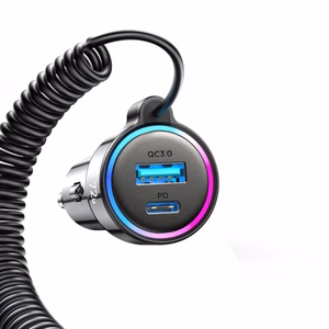 Joyroom JR-CL07 72W 3-in-1 auton laturi ja 1.6m USB-C kaapeli - musta