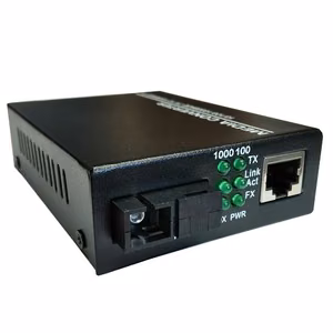 MC1310SC-yksimuotokuitumediamuunnin, 10/100/1000 Mb/s, SC, TX 1310 nm