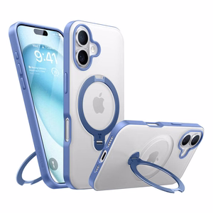 Torras Ostand Spin kotelo iPhone 16 (sininen)