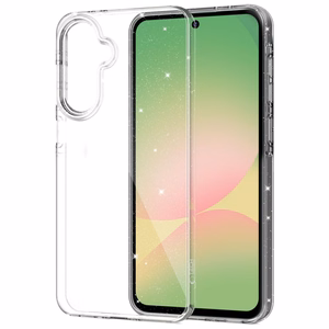 Tech-Protect FlexAir -suojakuori Samsung Galaxy A27 5G -mallille, läpinäkyvä kimalteilla