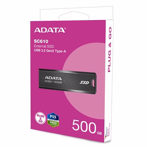 ADATA SC610 External SSD 500GB USB Black