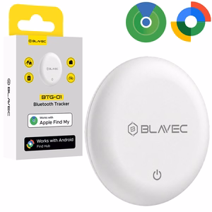 Valkoinen Blavec BTG-01 Bluetooth-paikannin Apple- ja Android-laitteille (BTBTG01-W)