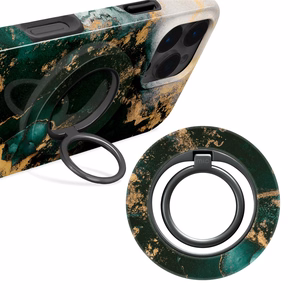 MIO Green Marble Magsafe suojakuori rengaspidikkeellä