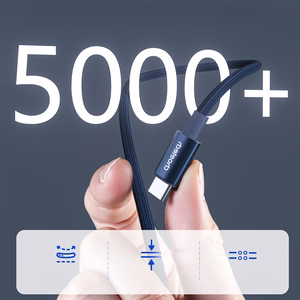 Choetech XCC-1068 PD 60 W USB-C - USB-C kaapeli näytöllä 1,2 m - sininen