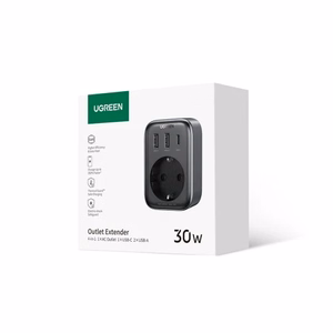 Charger Ugreen "CD314" Black 30W (1xPD / 2xQC3.0 / 1xAC)