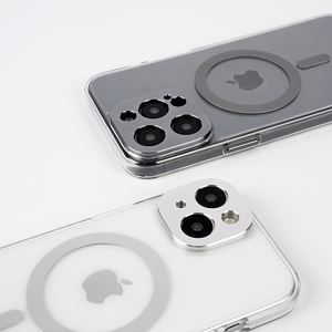 Moshi iGlaze MagSafe suojakuori iPhone 15 Plus -laitteelle, läpinäkyvä Meteorite Gray -yksityiskohdilla