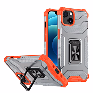 Crystal Ring Case Kickstand Kova Rugged Cover iPhone 12 mini punainen