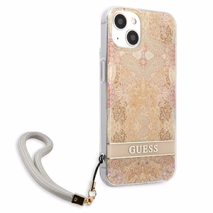 Guess GUHCP13SHFLSD iPhone 13 mini 5.4" kultainen/kultainen kovakotelo Kukkahihna