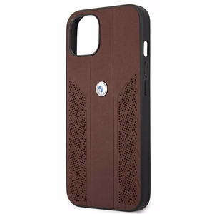 BMW Leather Curve rei'itetty kotelo iPhone 13 mini - punainen