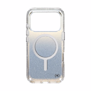 Speck Presidio Lux MagSafe suojakuori iPhone 17 Pro -laitteelle, Hyper Mirror Glitter / Silver Metallic -värinen