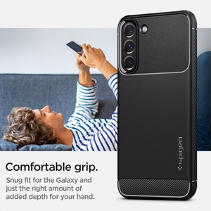 Spigen Rugged Armor kotelo Samsung Galaxy S22 - Matta musta