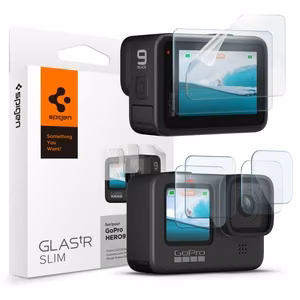 Spigen Glass.tR Slim karkaistu lasi + kalvo 2 kpl GoPro Hero 9 / 10 / 11 / 12 -laitteelle - läpinäkyvä