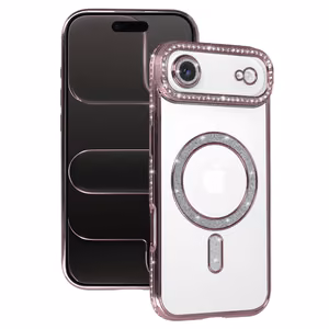 Bling MagSafe Suojakuori iPhone 17 Air:lle vaaleanpunainen
