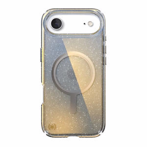 Speck Presidio Lux Glitter MagSafe suojakuori iPhone Air -laitteelle, Clear / Hyper Mirror Glitter -värinen