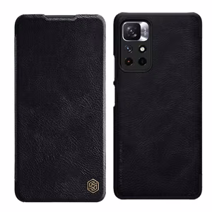 Nillkin Qin Asia Flip Case Xiaomi Redmi Note 11T 5G / 11S 5G / 11 5G (Kiina) / Poco M4 Pro 5G - Musta