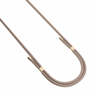3mk EasyClip Elite puhelimen kaulahihna, Taupe (kultaiset osat)