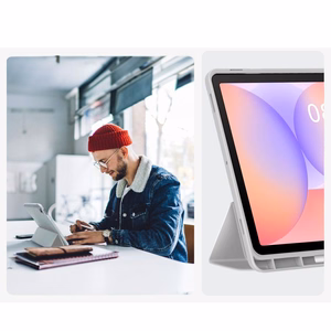Tech-Protect SmartCase Pen Case for Samsung Galaxy Tab S9 11.0 / S9 FE / S10 FE / S10 Lite 10.9 X710 / X716B / X510 / X516B / X520 / X526 / X400 / X406B - Gray
