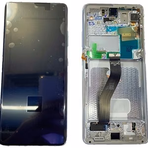 Alkuperäinen Samsung G998 / Galaxy S21 Ultra LCD-näyttö- ja kosketuspaneelimoduuli kehyksellä, hopea Phantom Silver (huoltopakkaus)