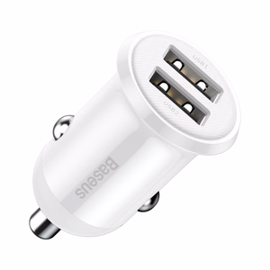 Baseus Grain Pro autolaturi 2x USB 4,8A (valkoinen)