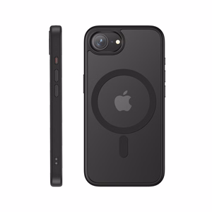 Crong Hybrid Frost MAG Cover MagSafe suojakuori iPhone 17e / 16e -laitteelle, musta