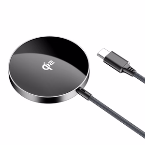 Acefast E24 Qi2 15W magneettinen induktiivinen laturi 1.2m USB-C kaapelilla - musta