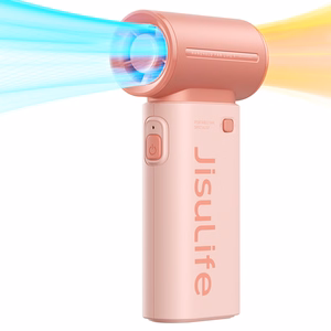 Jisulife Life9 3600 mAh kannettava USB-käsituuletin ja minipuhallin, vaaleanpunainen
