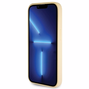 Guess GUHCP14LHG4SGD Suojakuori iPhone 14 Pro:lle - kultainen Glitter Script Big 4G
