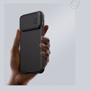 Nillkin CamShield S suojakuori iPhone 14 Pro Max:lle panssaroitu kuori kameransuojalla vihreä