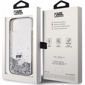 Karl Lagerfeld suojakuori iPhone 15 Plus 6,7 KLHCP15MLKCNSK läpinäkyvä HC LIQ. GLITTER C