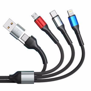3mk Hyper Cable N-SERIES 6 in 1 USB-C / USB-A to USB-C / Lightning / Micro 1.2m QC 3.0 9V / 2A 18W - musta